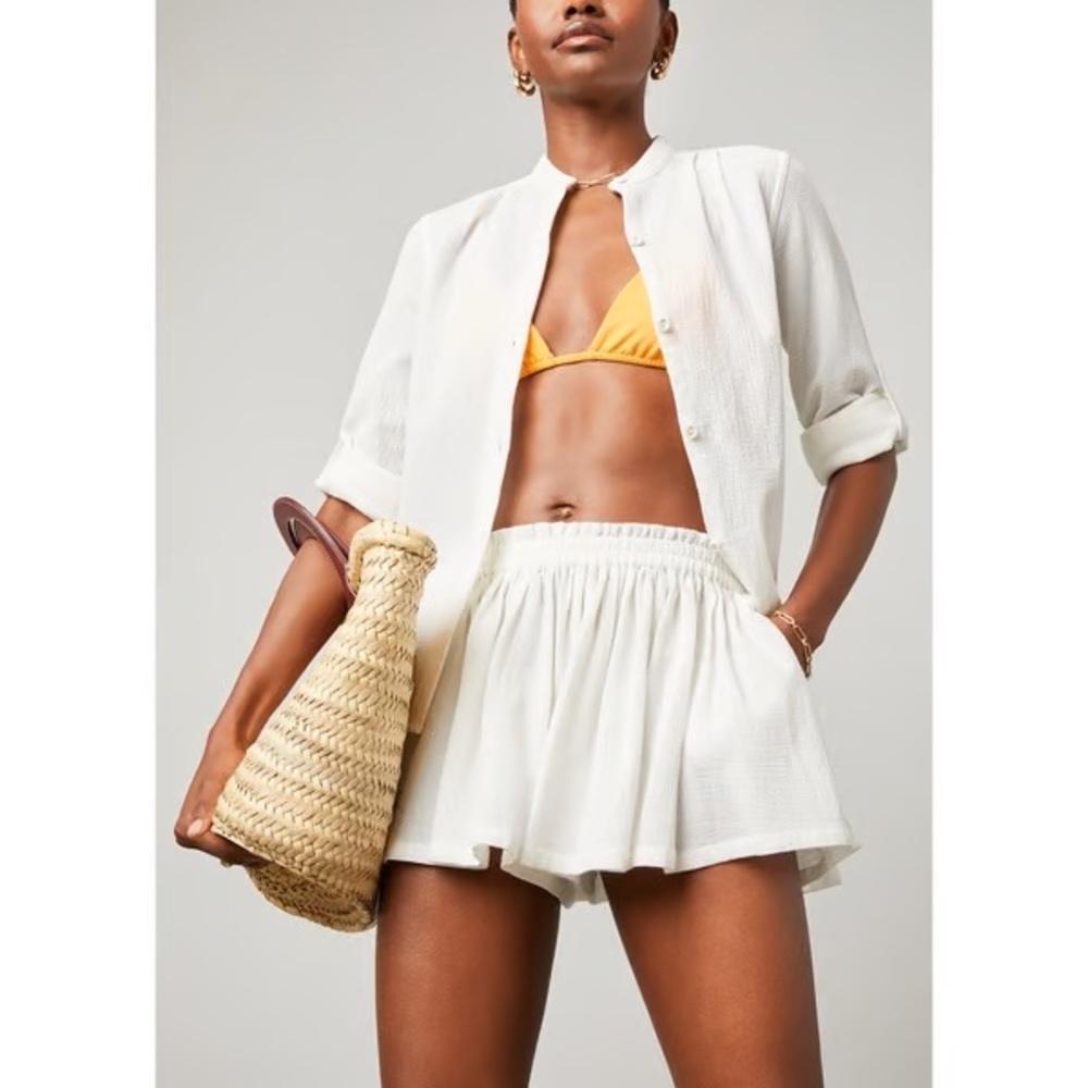 SUZIE KONDI Pezo Play shorts NWT XS off white gauze